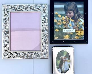 30 BlackandSilverTonePhotoFrames