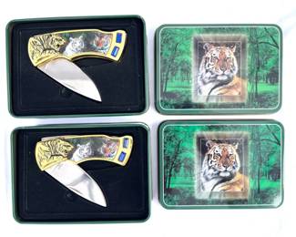 10 CollectiblePocketKnivesDecoratedwithLionsAndTigers