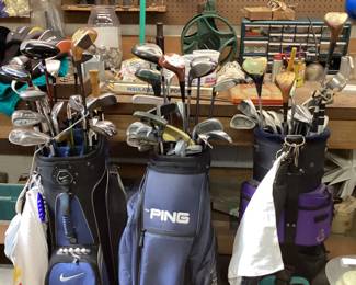 GOLF CLUBS, PING BAG, NIKE