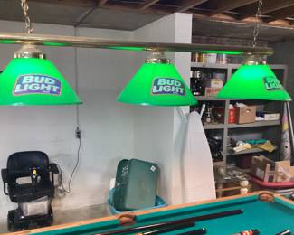 BUD LIGHT POOL TABLE LIGHT