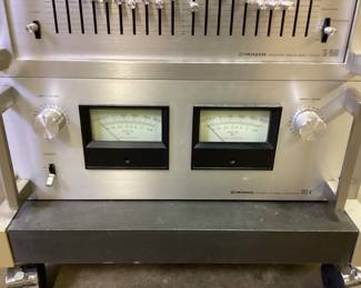VTG. PIONEER RACK SYSTEM, DIRECT DRIVE RT-707 REEL TO REEL, STEREO TUNER TX-9500 II, CT-F1000 CASSETTE DECK, PRE AMP SPEC-1, EQUALIZER SG-9500, POWER AMP SPEC-4