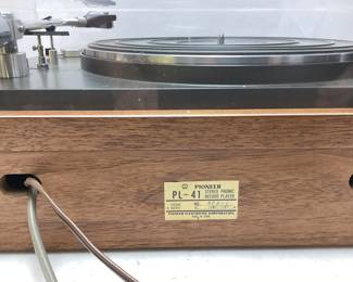  1970 PIONEER PL-41 BELT DRIVE TURNTABLE RECORD PLAYER IN GOOD WORKING CONDITION, PIONEER ELECTRONIC CORPORATION, MADE IN JAPAN