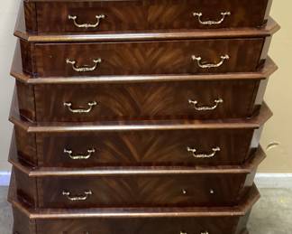 MAITLAND SMITH GEORGE III STYLE TIERED MAHOGANY CHEST OF DRAWERS NO SHIPPING PICKUP ONLY