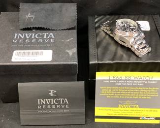 INVICTA RESERVE EXCURSION 6108 DUAL TIME WATCH, 200M WATER RESISTANT, BATTERY OPERATED, WITH CASE