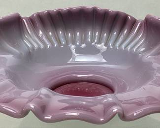  FENTON 1955 CASED LILAC TURQUOISE CENTERPIECE