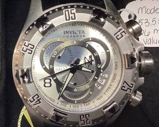  INVICTA RESERVE EXCURSION 5525 QUARTZ CHRONOGRAPH WATCH, 200M WATER RESISTANT, WITH BOX