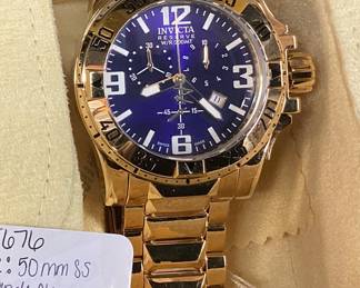 INVICTA RESERVE EXCURSION 5676 WATCH, 200M WATER RESISTANT, BATTERY OPERATED, WITH CASE