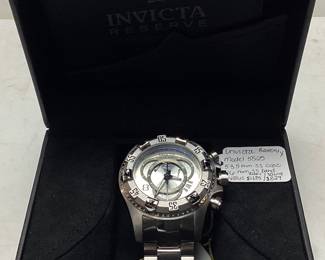 INVICTA RESERVE EXCURSION 5525 QUARTZ CHRONOGRAPH WATCH, 200M WATER RESISTANT, WITH BOX