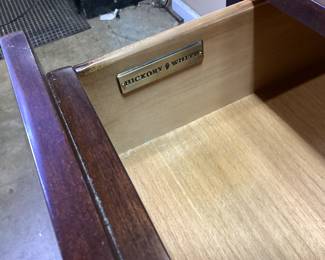PAIR OF VTG. HICKORY WHITE GRAMERCY ART DECO STYLE 2 DRAWER CONSOLE TABLES NO SHIPPING PICKUP ONLY