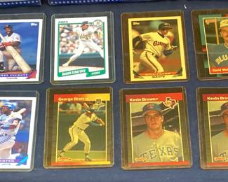 ASSORTED 90s BASEBALL CARDS, RYNE SANDBERG, KIRBY PUCKETT, PAUL MOLITOR, GEORGE BRETT, KEVIN BROWN