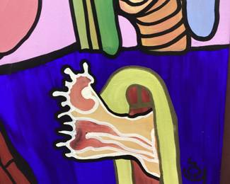 ORIGINAL BESO KAZAISHVILI "TEARS OF HAPPINESS ORIGINAL BESO KAZAISHVILI "TEARS OF HAPPINESS" ARTWORK #54. WITH APPRAISAL AND DOCUMENTATION. BESO A CHILD PRODIGY WAS INFLUENCED AND COMPARE TO SALVADOR DALI. SIZE 18x24