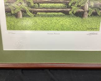  BOB TIMBERLAKE SIGNED #2570 of 3500 AUTUMN RETREAT, FRAMED