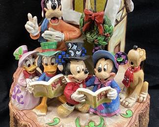 DISNEY TRADITIONS HOLIDAY HARMONY LIGHT UP FIGURINE, JIM SHORE COLLECTION, WITH BOX