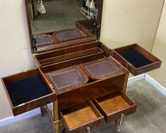 MAITLAND-SMITH MAHOGANY JEWELRY CHEST NO SHIPPING PICKUP ONLY