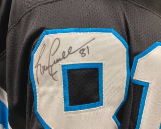 SIGNED #81 RICKY PROEHL JERSEY & VISOR AUTOGRAPHED CAROLINA PANTHERS #81 RICK PROEHL JERSEY AND AUTOGRAPHED SUN VISOR