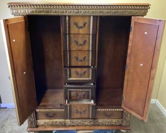 VTG. HORCHOW PULASKI MAGNIFICO MIRRORED WARDROBE ARMOIRE NO SHIPPING PICKUP ONLY