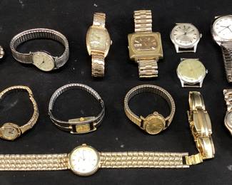  ASSORTED WATCH GROUP, GRUEN, SEIKO, BULOVA, CARVILLE, TIMEX, BENRUSS,