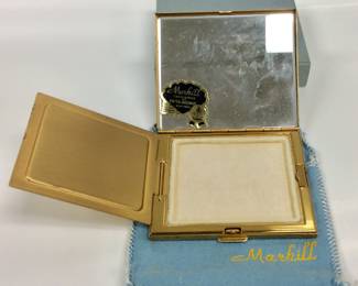 2 VTG. LADIES COMPACT, MARHILL & ELGIN AMERICA 2 VTG. LADIES COMPACT, MARHILL & ELGIN AMERICA WITH FABRIC CARRY POUCHES
