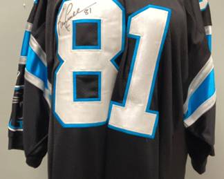 SIGNED #81 RICKY PROEHL JERSEY & VISOR AUTOGRAPHED CAROLINA PANTHERS #81 RICK PROEHL JERSEY AND AUTOGRAPHED SUN VISOR