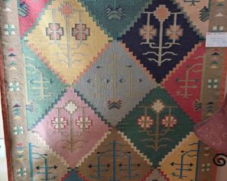 203 Vintage Bohemian Dhurrie Rug / Wall Hanging 49x77