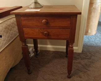 302 Two Drawer Antique Side Table 22x18x28