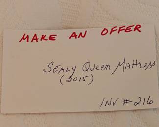 216 Sealy Queen Mattress (2015)