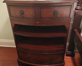 217 Pair Mahogany Bowfront Beside Chests
