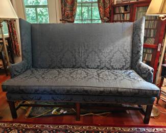 209 Colony House Damask Wing Settee 69x32x46