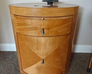 301 Vintage Baker Wood Drum Side Table 24x19x28