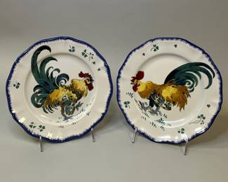 K & G Luneville 2000 Beaulieu Vineyards Commemorative Plates (2) 