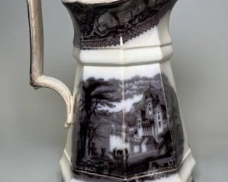 English Transfer Flow Ironstone Pitcher 