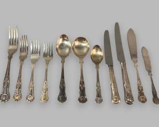 98 Piece Silver Plated Flatware Set 