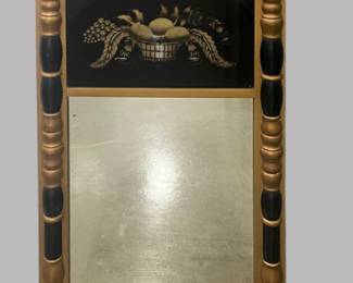 Late Empire Style Stenciled Eglomise Mirror 