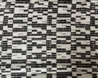 Designer Abstract Geometric Stripe Linen Blend Fabric (1.58 Yards) 