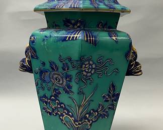 Chiense Blue And Green Incense Burner - Broken 