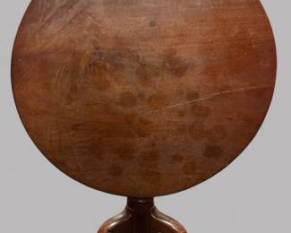 Queen Anne Style Mahogany Tilt Top Tea Table, 19th Century 