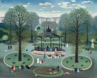 Michel Delacroix (French, B. 1933), Le Kiosque, 20th Century 