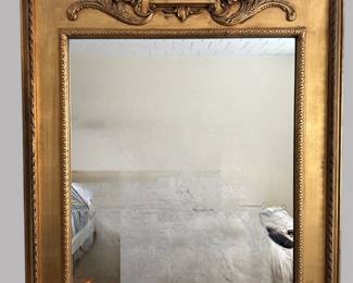 Louis XVI Style Trumeau Giltwood Mirror 