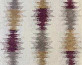 Designer Plum Gold And Silver Linen Fabric (18 Yards) 