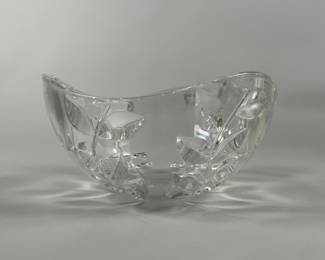 Tiffany & Co. Crystal Floral Vine Bowl 