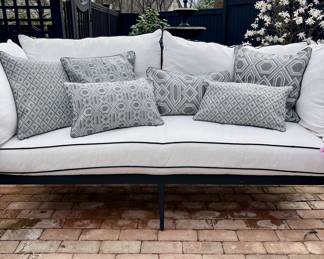 Large selection of Restoration Hardware Outdoor/Indoor decorative pillow covers - all brand new (most with tags). Retail $180-$320 each cover. Deeply discounted.