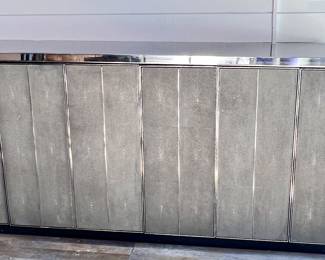 Mitchell Gold Shagreen storage Bond collection media console
