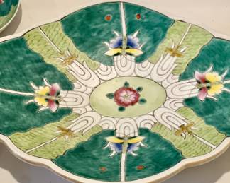 Assorted bok choy hand painted decor (fruit or offering pedestal platter)