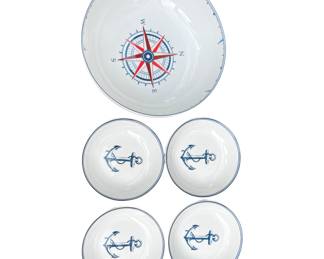 Williams Sonoma Nautical serving bowl and small bowls - Limited Edition, no longer available