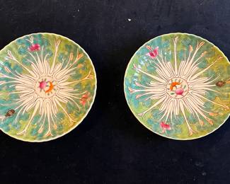 Assorted hand painted bok choy tabletop and decor items