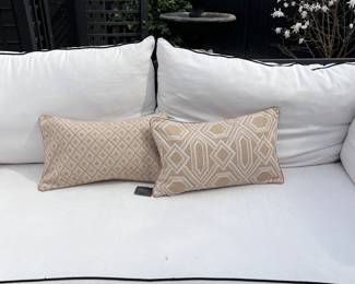 Large selection of Restoration Hardware Outdoor/Indoor decorative pillow covers - all brand new (most with tags). Retail $180-$320 each cover. Deeply discounted.