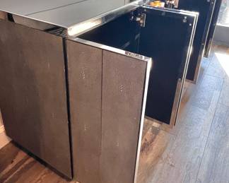 Mitchell Gold Shagreen storage Bond collection media console
