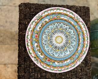 Elegant Famille Rose–inspired fine bone china plate sets — includes charger, dinner, appetizer, and bread sizes. Each pattern is richly hand-detailed with florals, birds, and butterflies in the classic Famille Rose palette. Sold in coordinated sets of 4. Not Williams Sonoma, though similar in style — these are higher quality and not mass produced. Beautiful for display or formal dining.