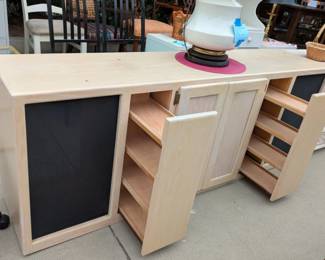 Wooden Entertainment Console - space at each end for speakers