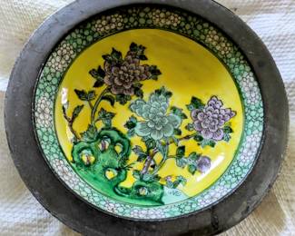 Sm. China Bowl with Pewter Casing
